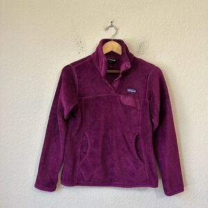 PATAGONIA W's Re-Tool Snap-T Pullover Fleece Sweater Polartec in Purple